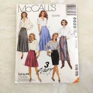 McCall's 6620 EASY wrap skirts in 2 lengths Size 10-12-14